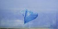 barque bleue acrylique